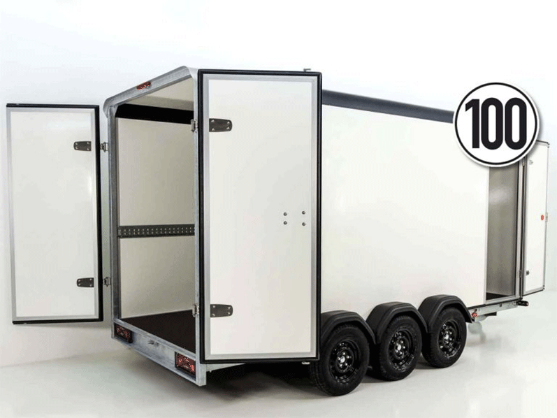 ANHANASGER.png Henra Kofferanhänger Boxvan black H:220 3,5t |Tridem|Türe-Neu – Bild 1